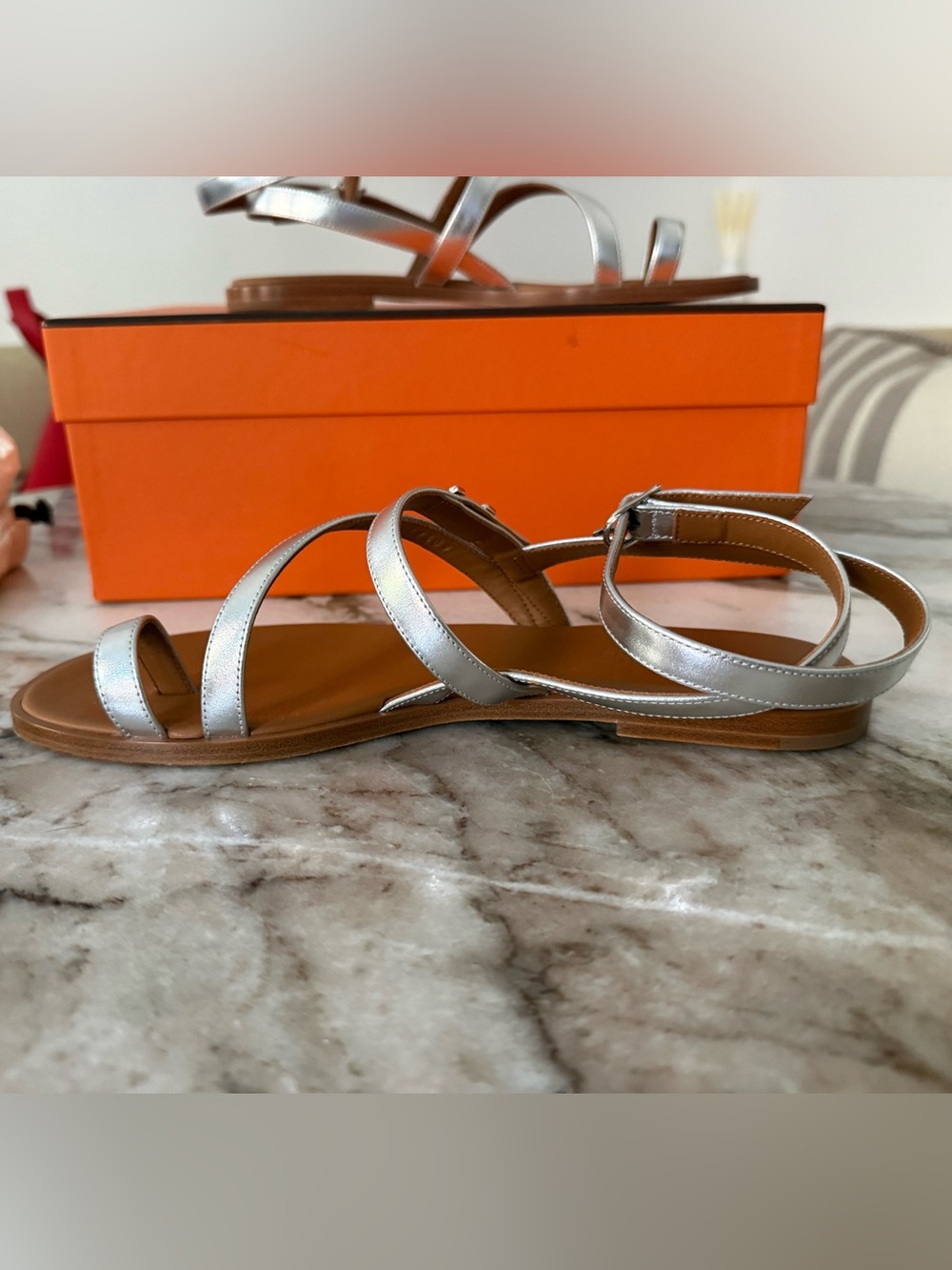 Hermes Harmonie sandals 38 BNIB - Picture 7 of 15